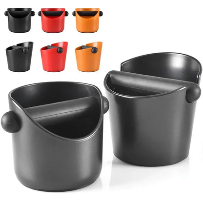Shock-Absorbent Coffee Knock Box – Anti-Slip Espresso Grind Dump Bin for Barista Coffee Waste