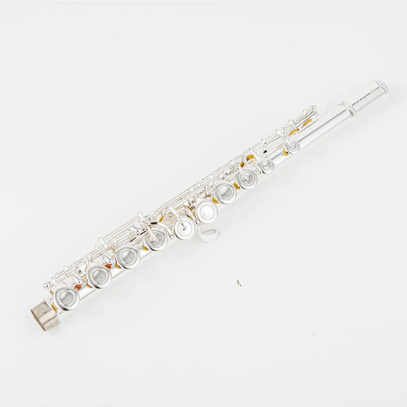 Top Japan Flute 222 - Professional Cupronickel C Key 16-Hole Silver-Plated Flute with Case & Accessories