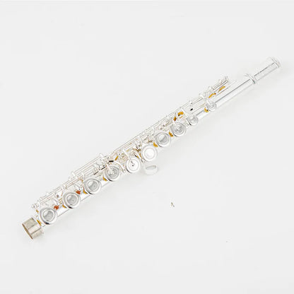 Top Japan Flute 222 - Professional Cupronickel C Key 16-Hole Silver-Plated Flute with Case & Accessories