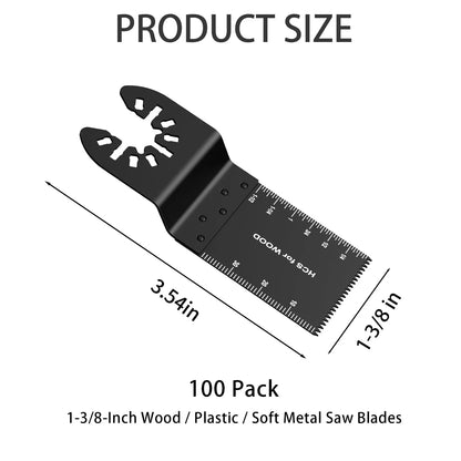Oscillating Multi-Tool Saw Blades Set (20/50/100Pcs) – Fast Cutting Wood & Metal Renovator Cutter Blades Multi-Function Tool Accessories