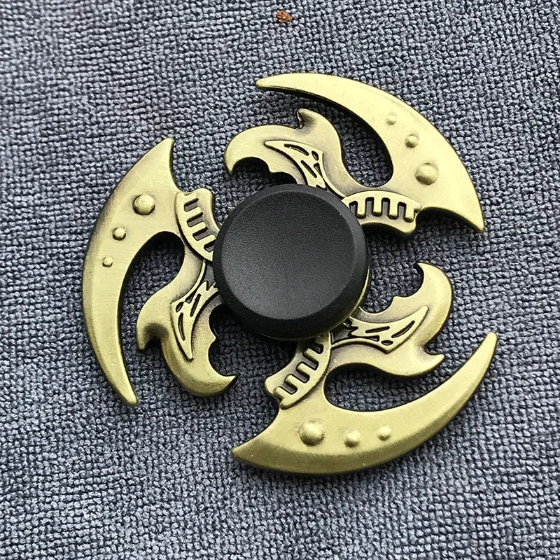 Bronze Metal Alloy Fidget Spinner R188 – Silent Hand Gyro Stress Relief Toy for Kids & Adults
