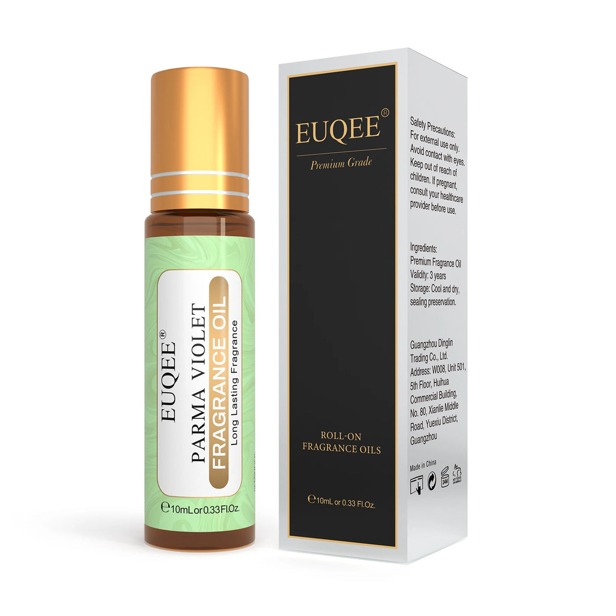 EUQEE 10ml Women's Roller Fragrance Oil - Coconut, Vanilla & Floral Aroma Scent Oil