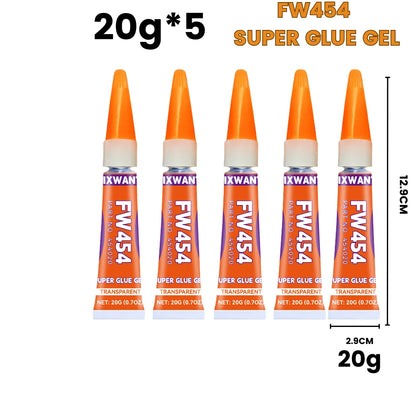 Super Glue Gel - Strong Quick-Dry Waterproof Adhesive for Metal, Plastic, Wood & Ceramic