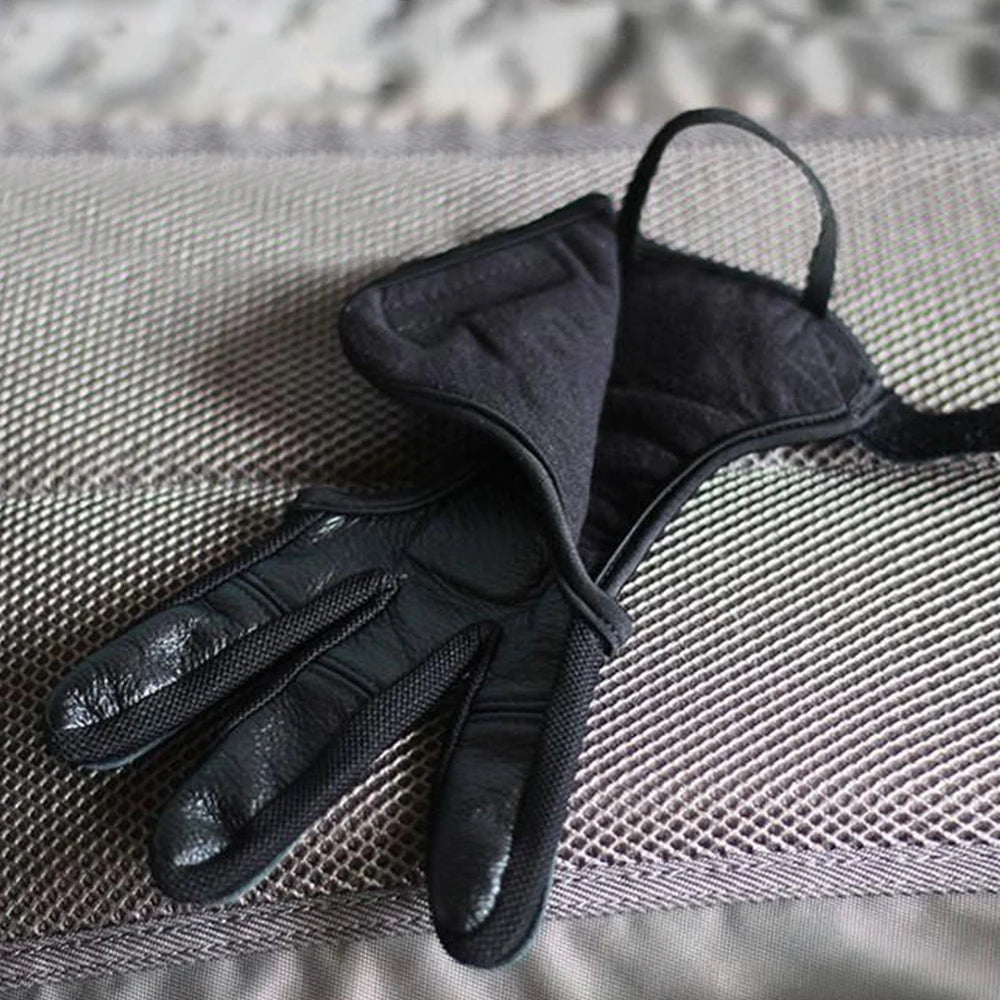Professional Archery Sheepskin Gloves – Three-Finger Non-Slip Breathable Protective Gear