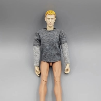 1/6 Scale Black T-Shirt for 12" (30cm) Action Figures — Male & Female DIY Model Accessories