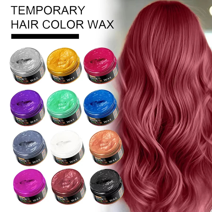 Halloween Hair Color Wax – Easy Wash DIY Temporary Hair, Eyebrow & Beard Dye Cream