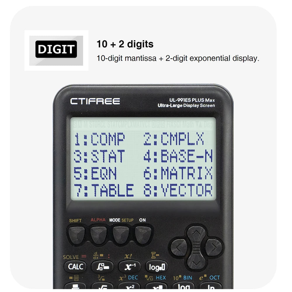 Large Screen Scientific Calculator - 417 Multifunctional Student Exam Calculator