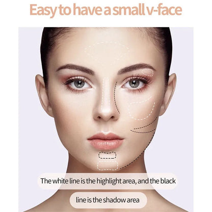 Professional Makeup Base Foundation Cream – Full-Coverage Concealer & Contouring Bronzer for Women