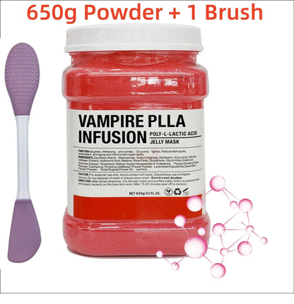 650g Chamomile Hyaluronic Acid Jelly Mask – Rose Moisturizing Facial Powder with Silicone Brush for Skin Elasticity