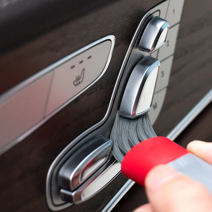 Car Wash Double Head Brushes - Air Vent Conditioner Grille Duster, Auto Detailing Cleaner for Interior Cleaning Tools