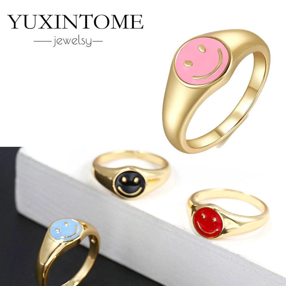 24K Gold-Plated & Silver Enamel Ring – Slim Round Women's Luxury Zircon CZ Ring in Green, Purple, Pink for Wedding & Anniversary