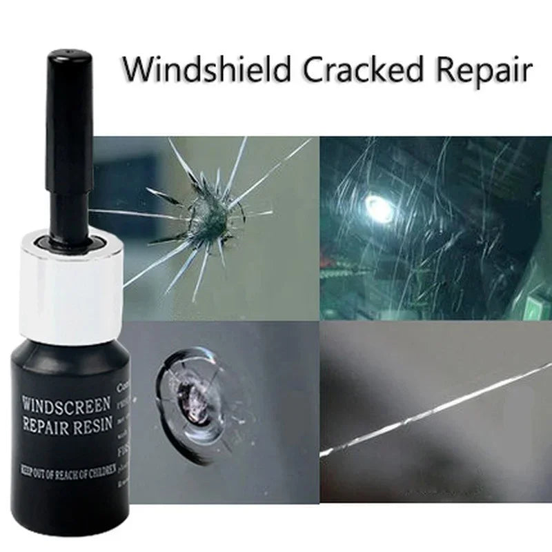 Car Glass Scratch Repair Fluid Set - Nano Resin Agent for Windscreen & Window Cracks, Auto Accessory Repair Tools