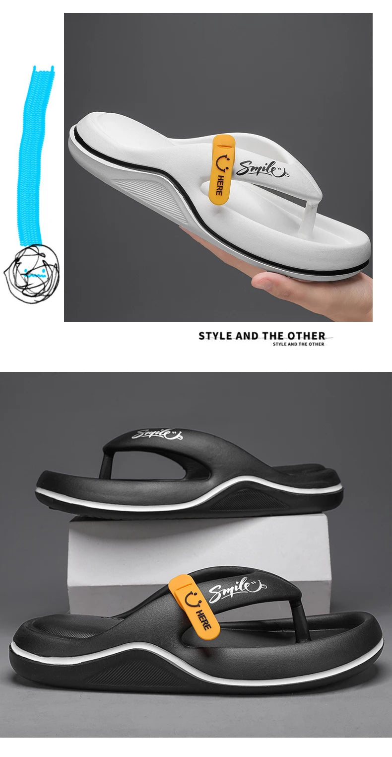 Men's & Women's Flip Flops – Non Slip Thick Sole Slippers, Super Soft Indoor & Outdoor Beach Sandals