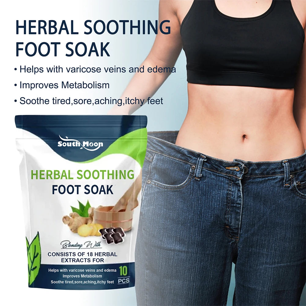 10PCS Detox Foot Soak – Herbal Lymphatic Health, Blood Circulation, Fat Burning, Stress Relief & Foot Bath Dehumidification