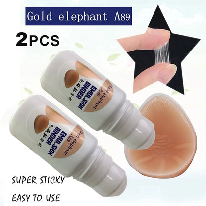 Gold Elephant A89 Silicone Breast Glue – Invisible Emulsion Binder & Water-Resistant Chest Stickers for Crossdressers