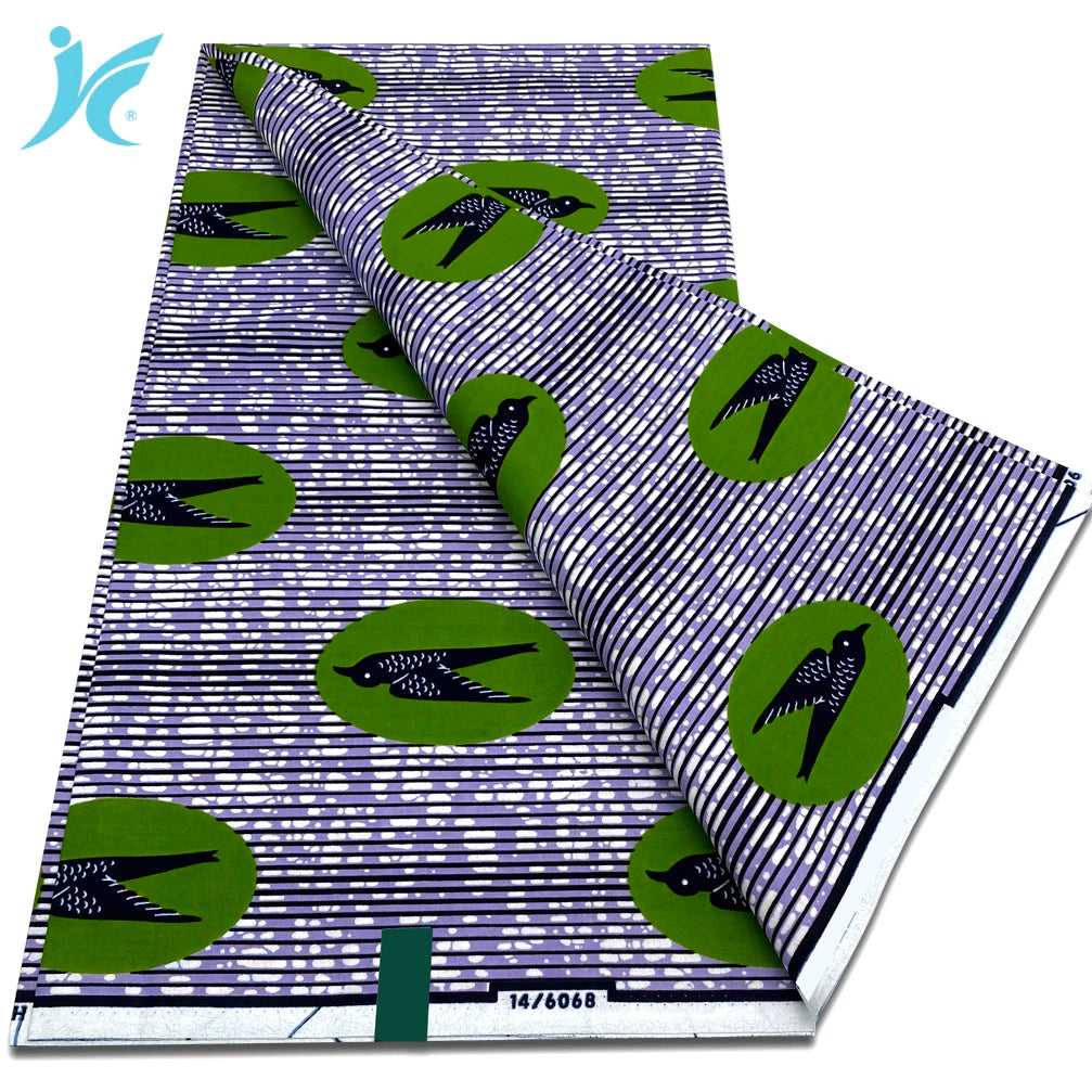 Classic African Wax Fabric - 100% Cotton Soft Ankara Pagne for Women's Dresses