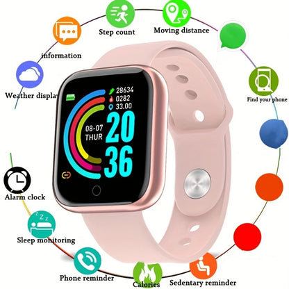 Smartwatch for Men & Women – Fitness Monitor, Message Alerts, Compatible with Xiaomi & Huawei, Perfect Birthday Gift