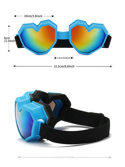 Pair of Love-Shaped Sunglasses – Windproof & UV Protection Ski Goggles
