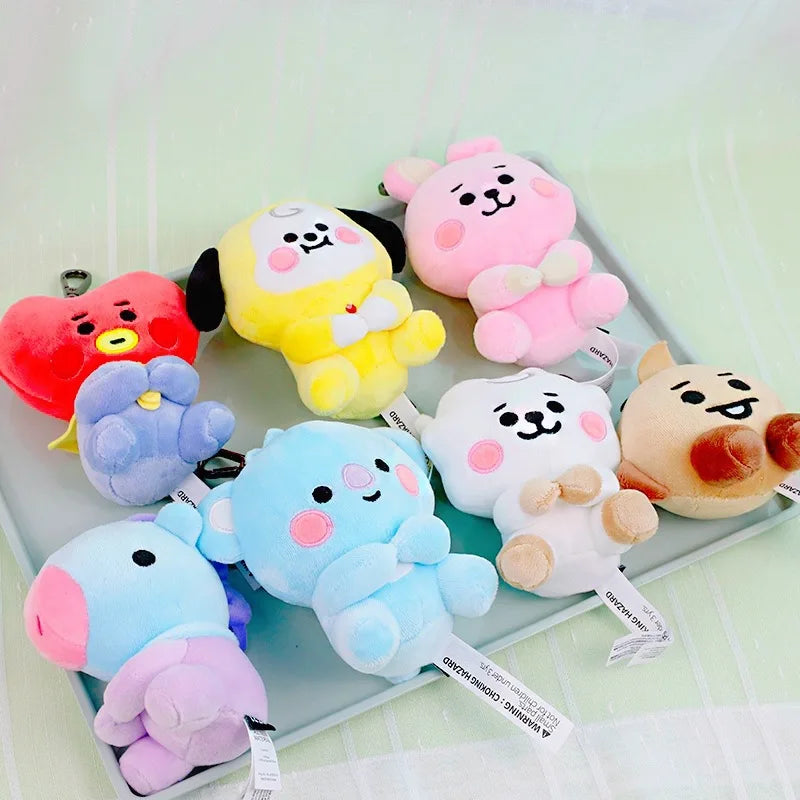 BTed Plush Toys Keychain – Kawaii Mini Anime Pendant 12-22cm Soft Stuffed Animal Doll Gift for Kids