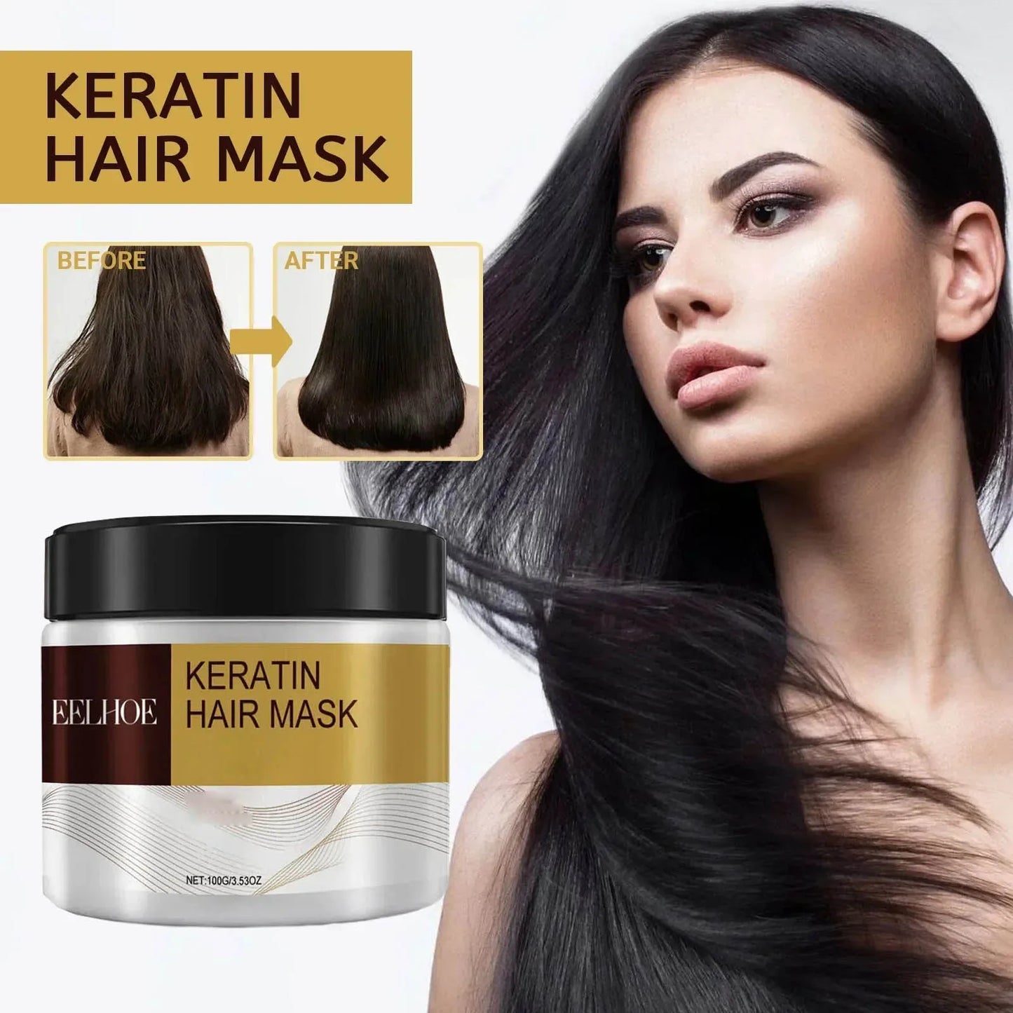 Hair Membrane Natural Repair Mask – Prevent Dryness, Split Ends & Frizz, Smooth Soft Hair Care
