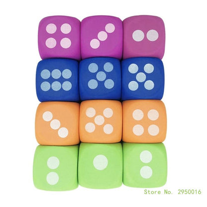 80mm Large Foam Dot Dice – Six-Sided Counting Toy for Kids, Learning Aids for Classroom Math and Board Games