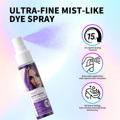 Temporary Hair Color Spray – 30ml DIY Hair Dye for Halloween, Parties & Instant Styling