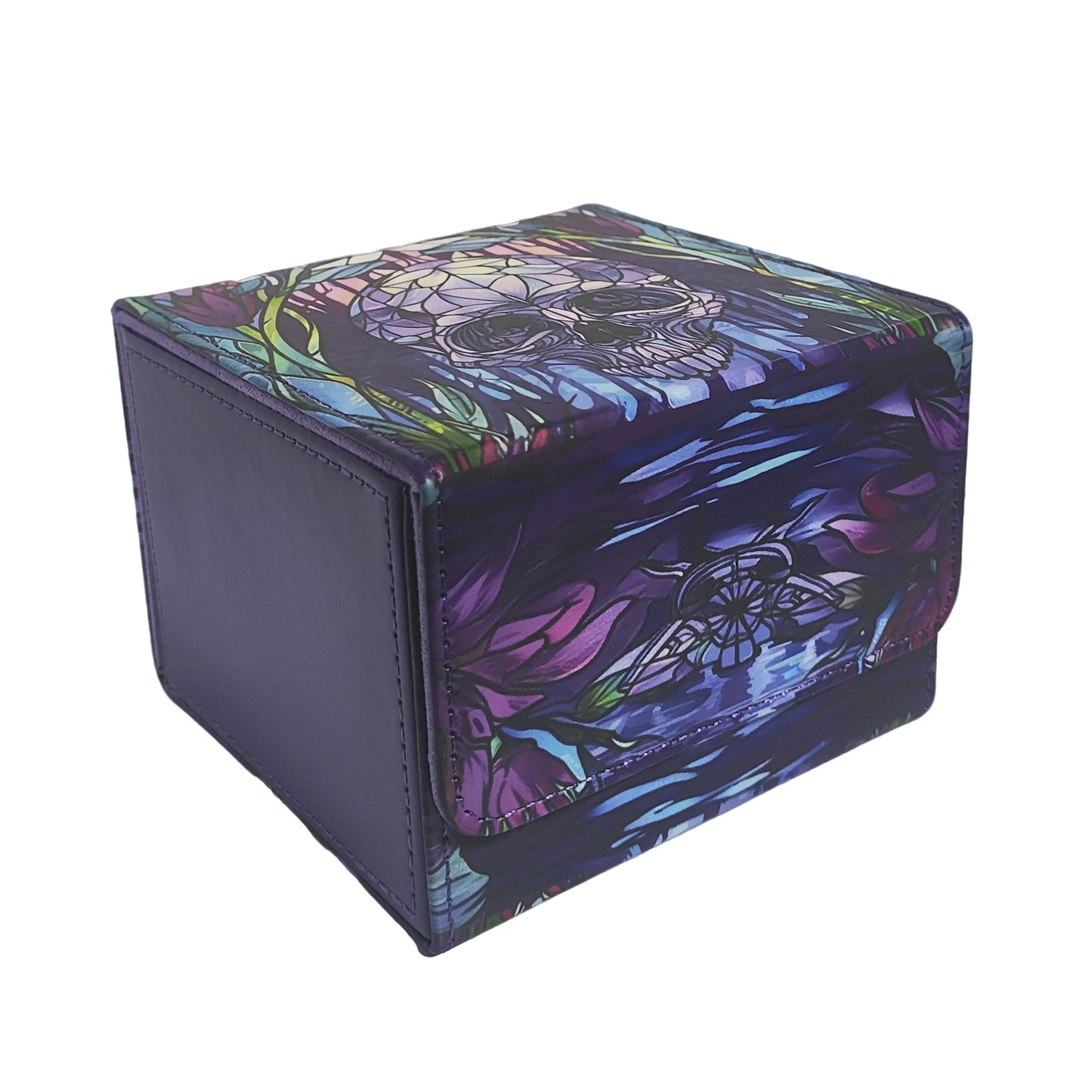 PU Leather Card Storage Box - 140+ Card Deck Holder Case for Game Card Collection & Organization