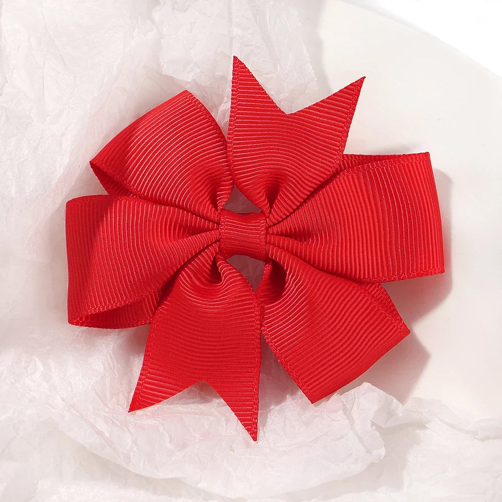 20/40PCS Sweet Candy Color Bow Hair Clip Set – Cute Ribbon Hairpins for Baby Girls & Kids Hair Accessories Gift
