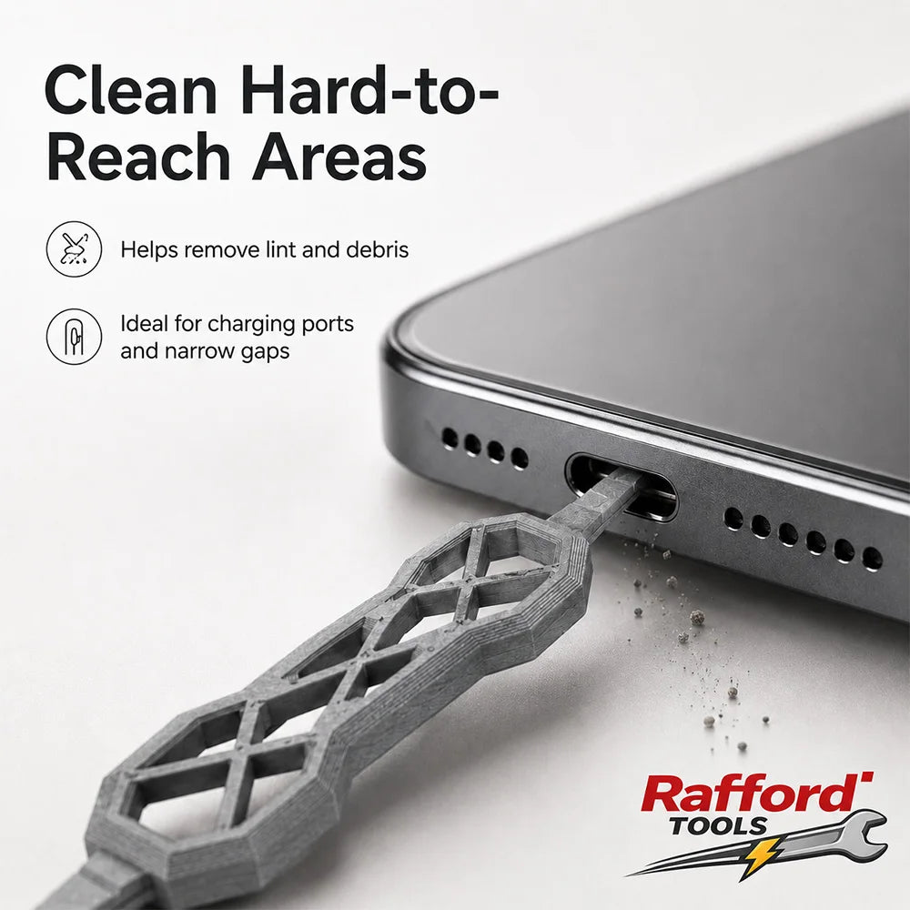Portable USB Charging Port Cleaner - Dual-End Dust Removal Tool for USB-A, USB-B & USB-C Ports