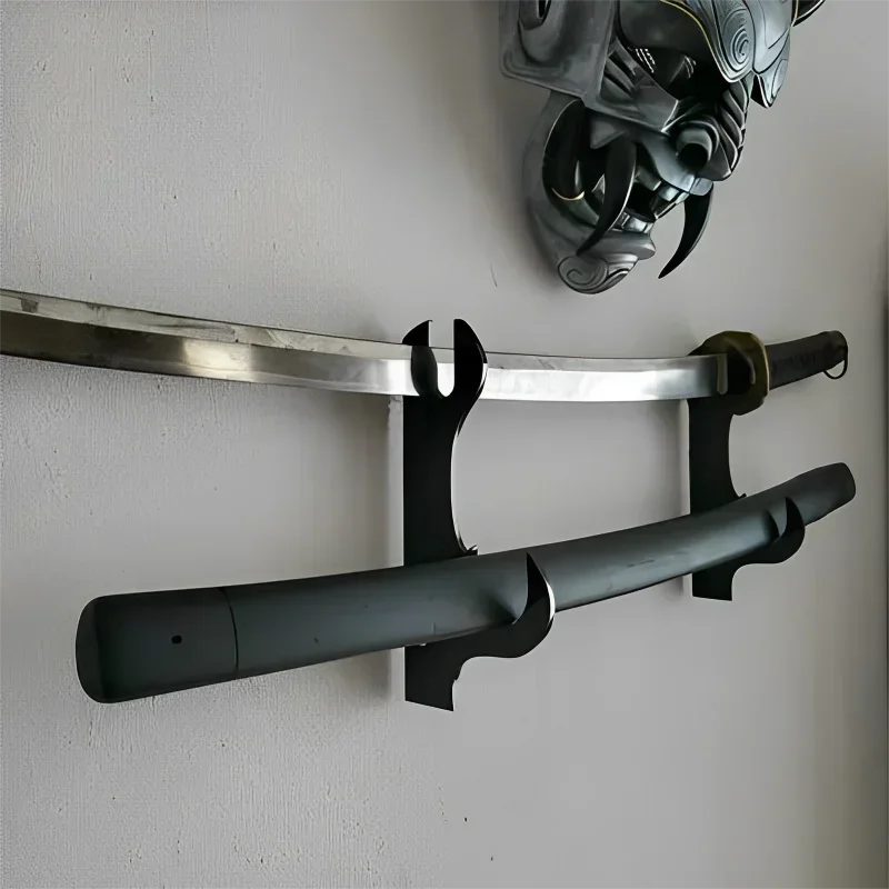 Wall-Mounted Acrylic Samurai Sword Display Stand – Cosplay Sword & Knife Holder for Home Decoration