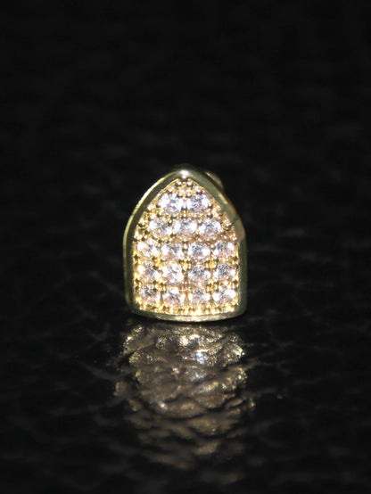 Full Zircon Inlaid Teeth Decoration – Hip Hop Style Single Teeth for Men & Women, Perfect for Dating & Party Wear