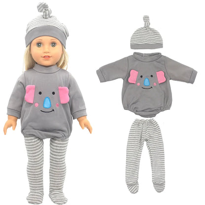 Baby Doll Bikini Outfit — Fits 43cm Born Bebe and 18-Inch American Dolls, Doll Clothes Set