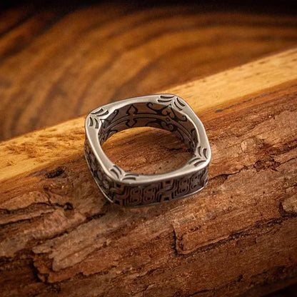 Irish Celtic Knot Square Ring – Vintage Men's Punk Hip Hop Fashion Jewelry Gift