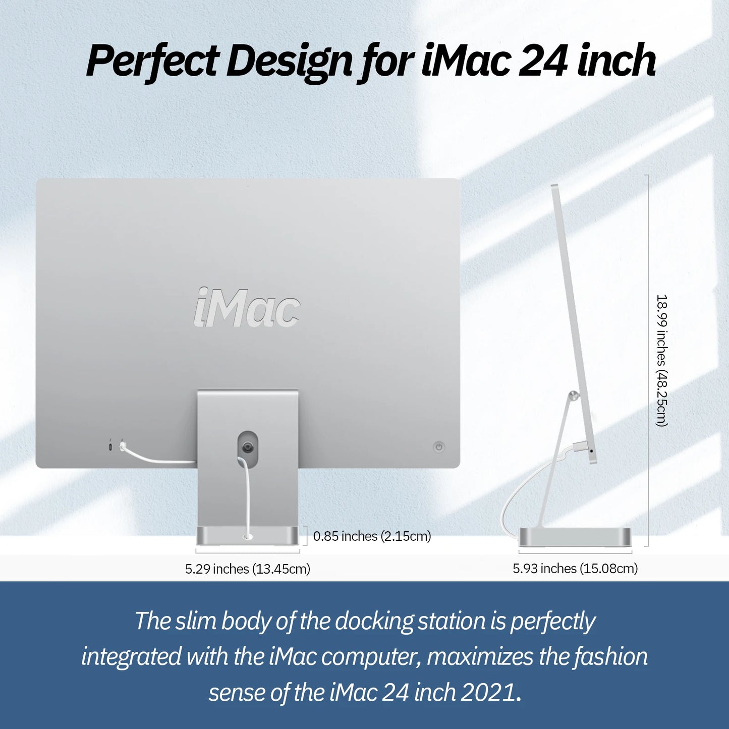 Minisopuru USB-C Hub for iMac 24-Inch 2021/2023/2024 — Supports M.2 NVMe SSD, USB-C/A 10Gbps, SD/TF Card Reader Accessories