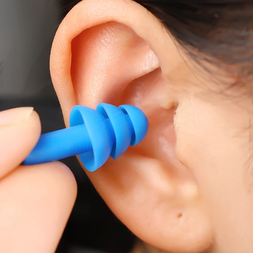 20/1Pair Silicone Earplugs — Noise Cancelling, Reusable, Waterproof Sleeping & Swimming Ear Plugs with Case