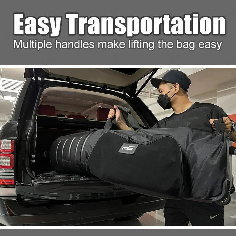 PlayEagle Hard Top Golf Travel Bag with Wheels — Foldable Hardcase with Support Rod, Portable Golf Bag 2024 HKB001