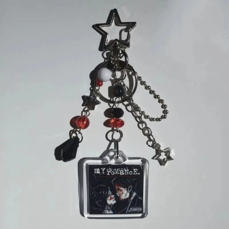 My Chemical Romance Beaded Keychain - Three Cheers for Sweet Revenge Bag Charm and Fan Gift Accessory