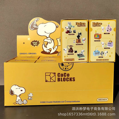 Genuine Snoopy Blind Box Toy — Cartoon Supermarket & Garden Furniture Building Blocks for Kids