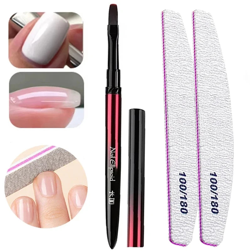 180pcs Sandwich Dual Nail Forms – 15 Sizes Coffin & Almond Nail Extension Molds for Manicure, Top & Bottom Forms
