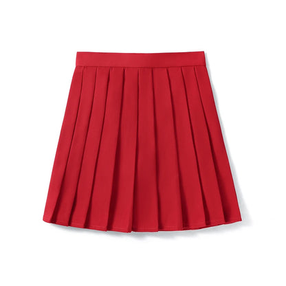 Women’s High Waist A-Line Skirt – Summer Harajuku Style Black Mini Pleated School Girl Uniform