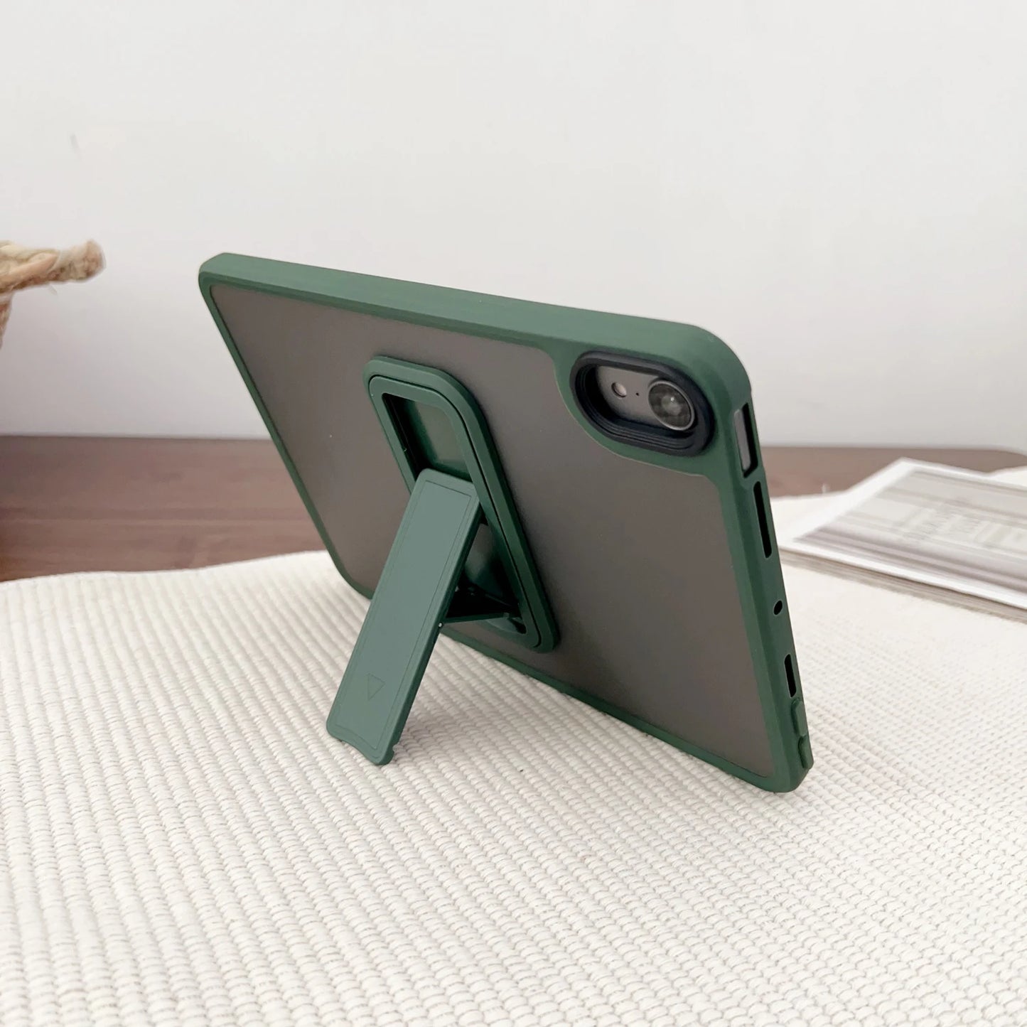 Matte Stand Case for iPad Air, Pro & Mini – Hard Kickstand Tablet Cover for 9.7" to 11" Models (4th-10th Gen)