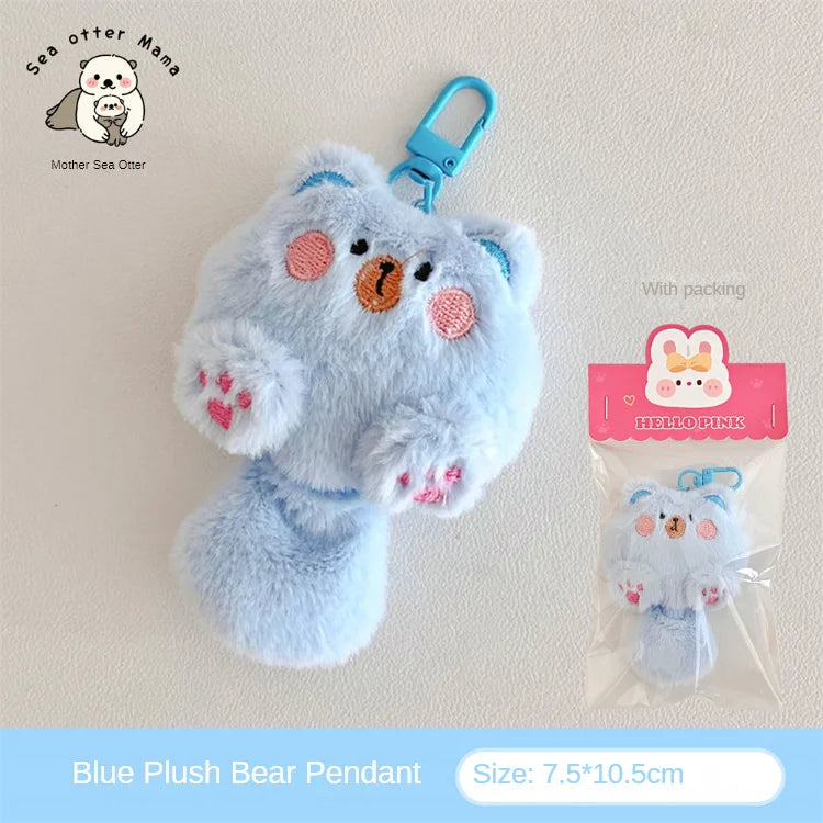 Cute Cartoon Cat Plush Keychain - Soft Stuffed Doll Pendant for Backpack Decoration and Student Gifts