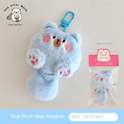 Cute Cartoon Cat Plush Keychain - Soft Stuffed Doll Pendant for Backpack Decoration and Student Gifts