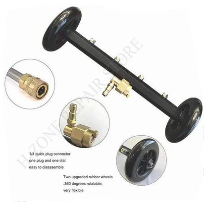 5000 PSI High-Pressure Car Washer – 16 Inch Electric Chassis Cleaning Water Broom with Dual Extension Rods for Vehicles & Motorcycles