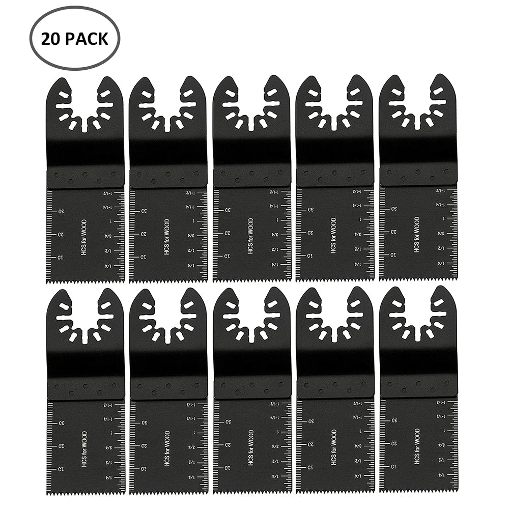 Universal Oscillating Saw Blades - 5-60PCS Multi Tool Cutting Blades with Scale for Wood, Dremel, Milwaukee & DIY Projects