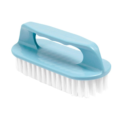 Hard Bristle Scrubbing Brush - Portable Plastic Hand Brush for Laundry, Shoes, Kitchen & Bathroom Cleaning