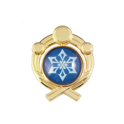 Genshin Impact Metal Brooch Pins - Primogem Xiao Vision Element Badge Cosplay Collectible Jewelry