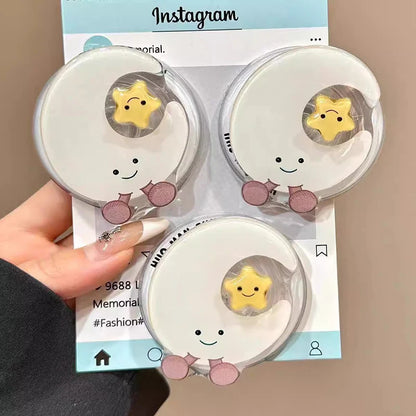 Cute Moon & Stars Rotating MagSafe Phone Grip Stand - Magnetic iPhone Holder with Wireless Charging Support