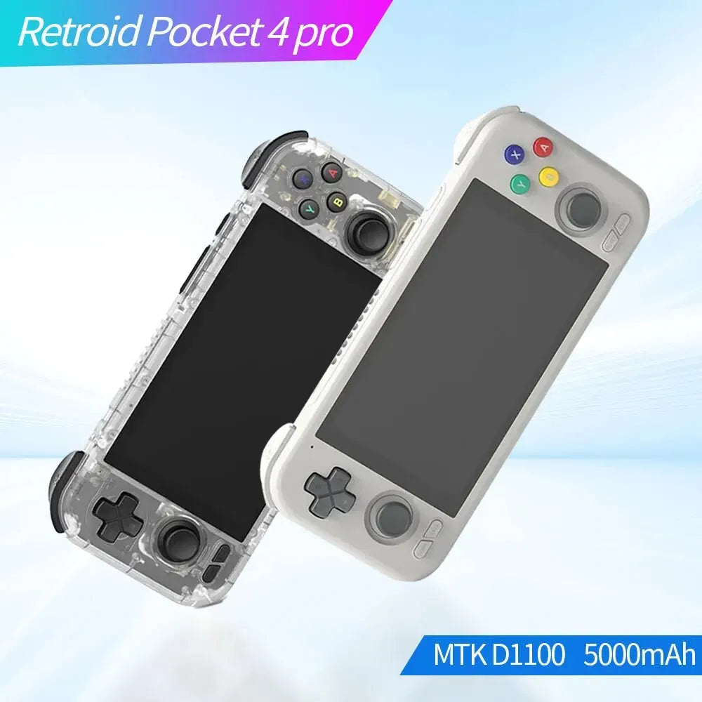 Retroid Pocket 4Pro Handheld Game Console – 4.7" Touch Screen, 8GB RAM, WiFi 6.0, Bluetooth 5.2, 5000mAh Battery, Gift for Gamers