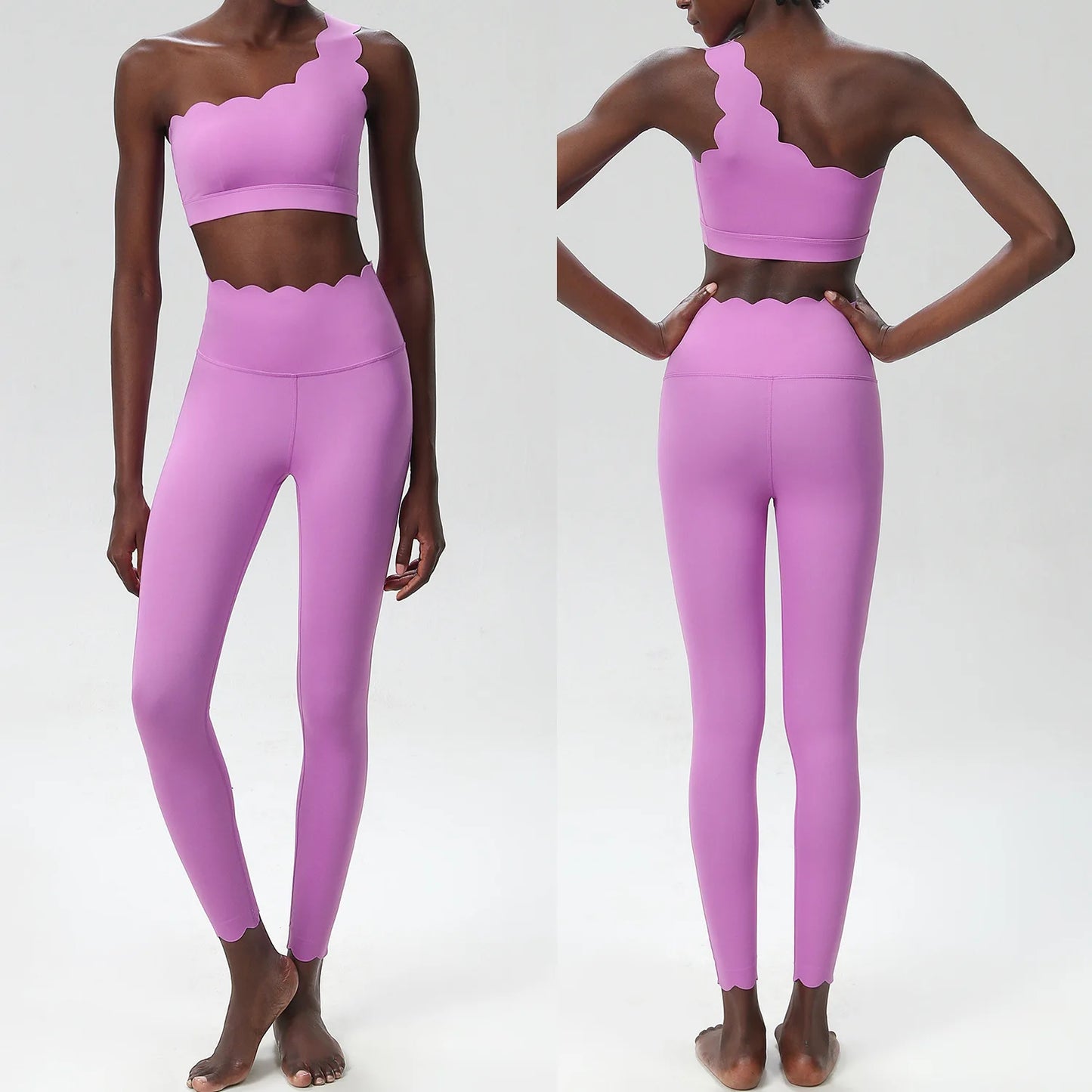 2PCS Women’s Seamless Yoga & Fitness Set – Sports Bra with Leggings & Gym Shorts Workout Outfit